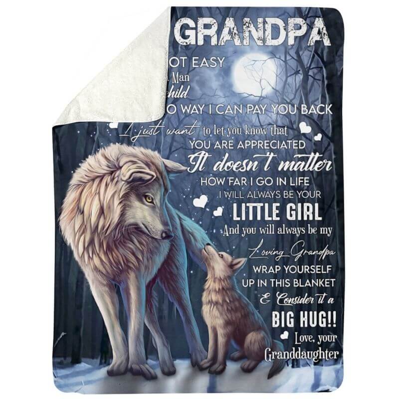 To My Grandpa - From Granddaughter - A371 - Premium Blanket
