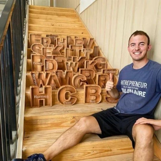 Personalized Wooden Letter Piggy Bank š„Buy 2 Free Shippingš„
