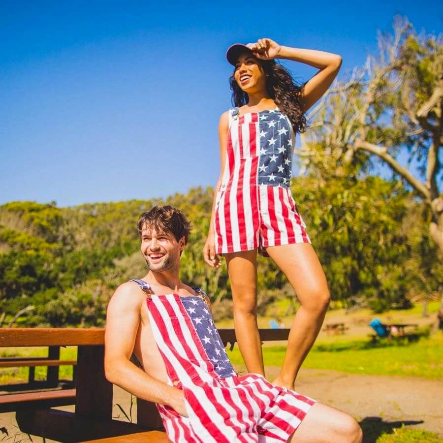American Flag Overalls Shorts - Your Best Shorts for July 4th