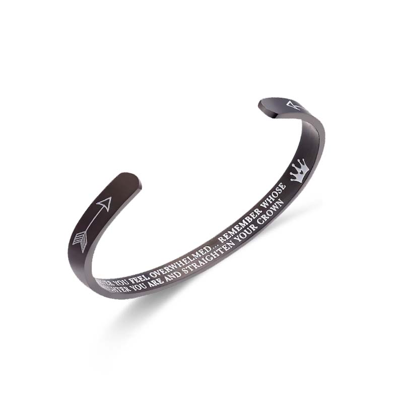 "Whenever You Feel Overwhelmed... Remember Whose Daughter You Are and Straighten Your Crown" Bracelet