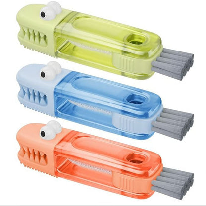 3-in-1 Crocodile Brush - Deep Cleaning for Narrow Cup Lids & Tableware Gaps