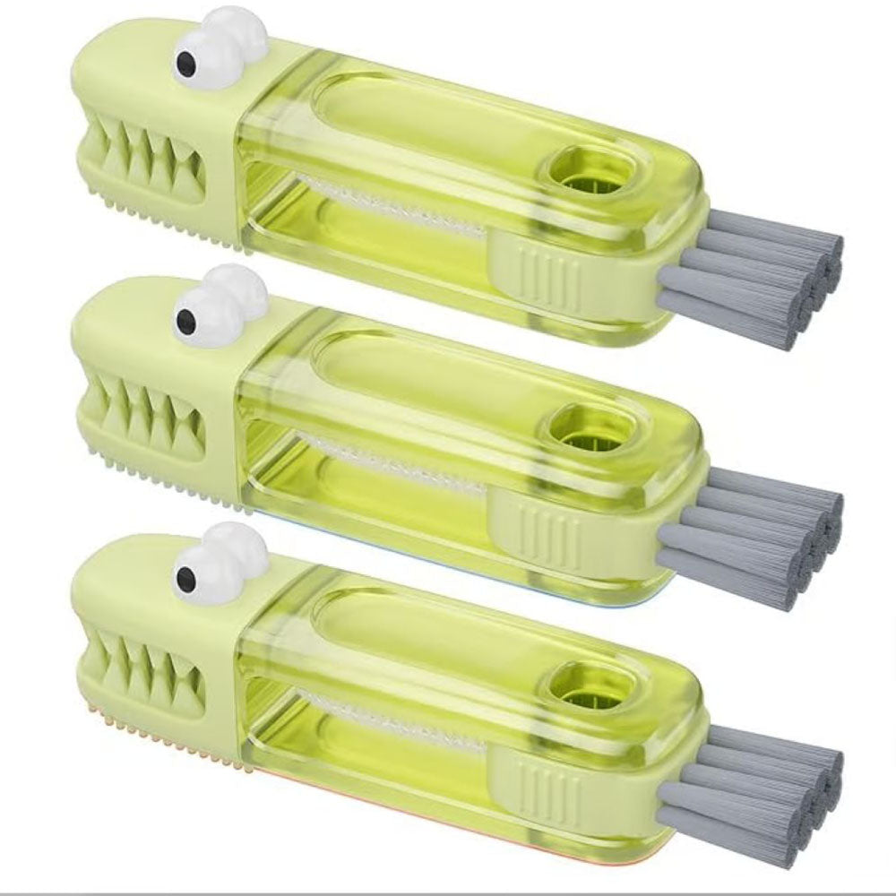 3-in-1 Crocodile Brush - Deep Cleaning for Narrow Cup Lids & Tableware Gaps