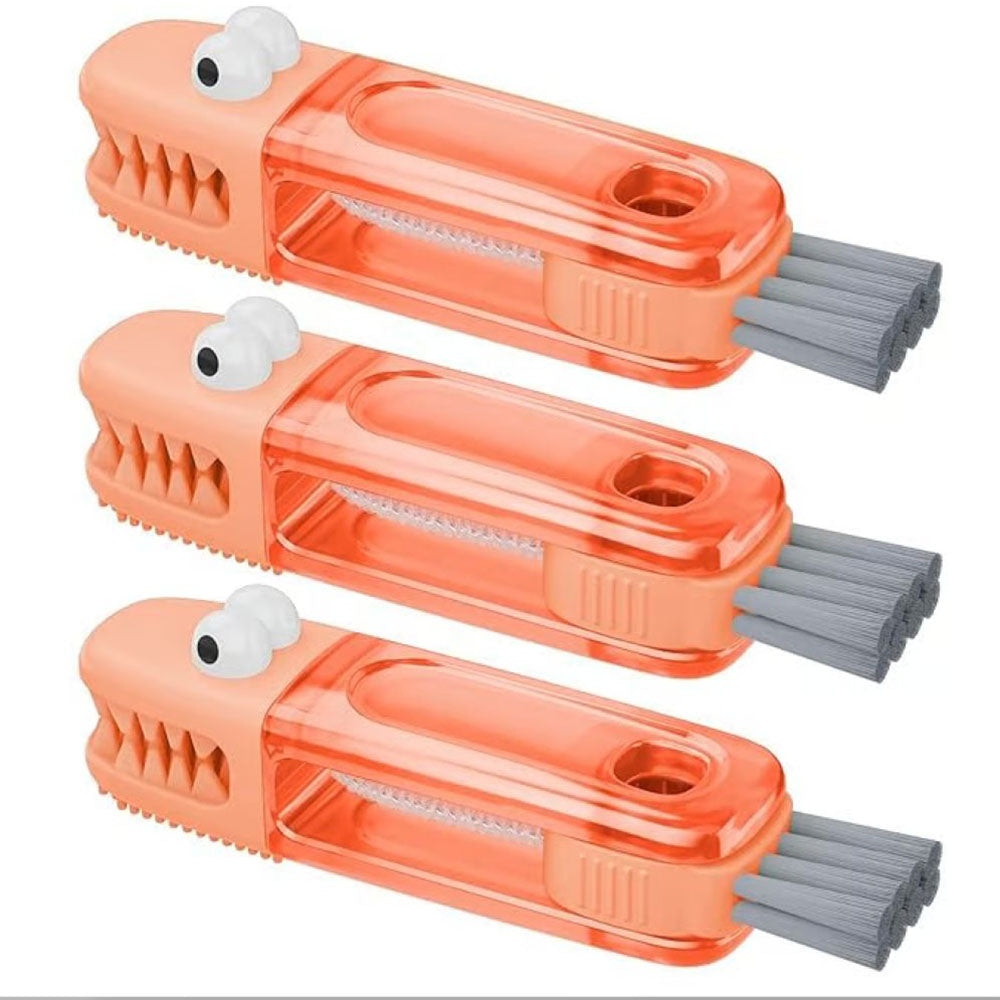3-in-1 Crocodile Brush - Deep Cleaning for Narrow Cup Lids & Tableware Gaps