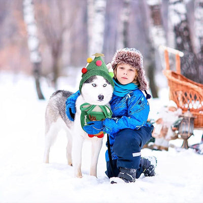 Adorable Christmas Tree Pom-Pom Hat