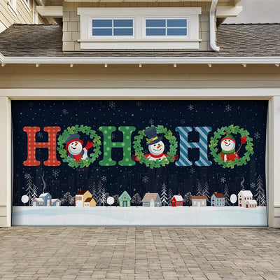 Christmas Ho Ho Ho Garage Door Covers F588