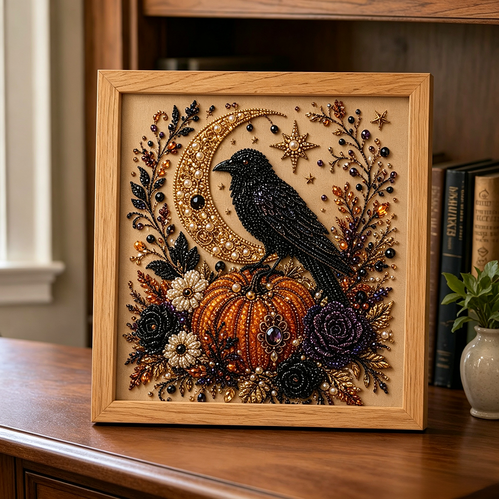 Halloween Pearl Diamond Art Kit – 3D Beaded DIY Art Kits for Adults