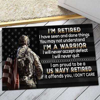 I Am a Warrior - Veteran - D326 - Doormat