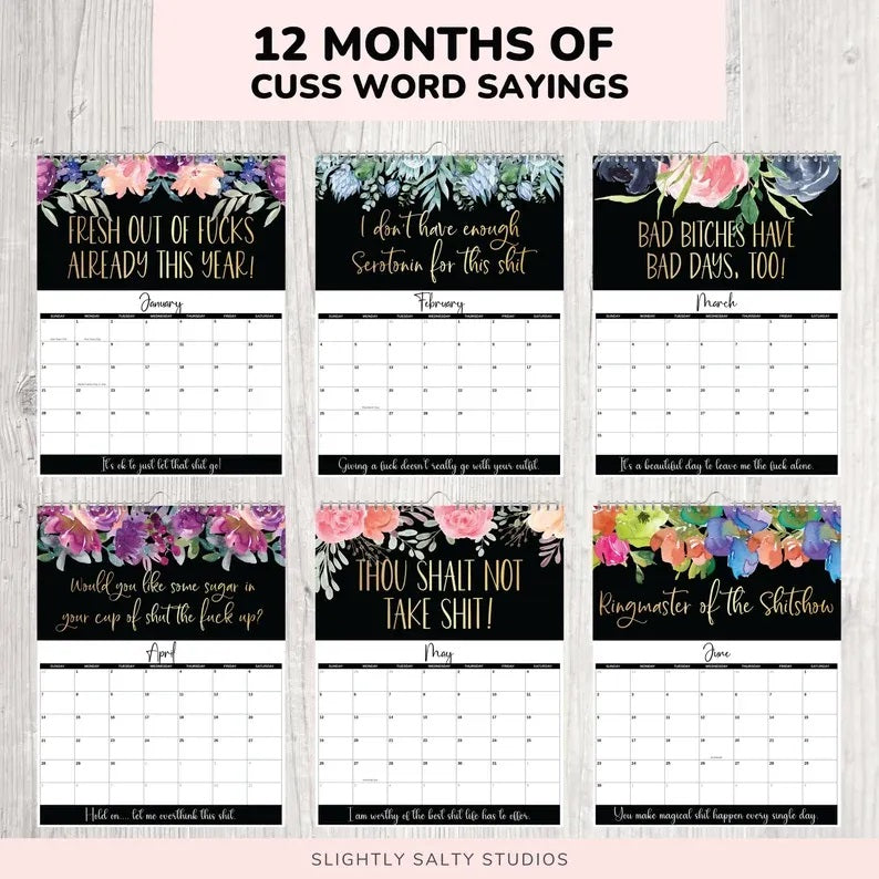 2025 Calendar For Tired-Ass Women