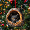 Black Cat Handmade Animal Christmas Ornament CH023