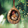 Rooster Handmade Animal Christmas Ornament CH028