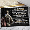 I Am a Warrior - Veteran - D326 - Doormat