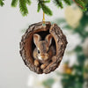 Bunny Handmade Animal Christmas Ornament CH034