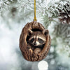 Racoon Handmade Animal Christmas Ornament CH038