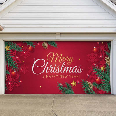 Christmas Tree Trimming Garage Door Covers F580