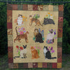 Cat Breeds Flower Blanket - D205 - Premium Blanket