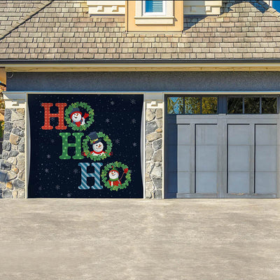 Christmas Ho Ho Ho Garage Door Covers F588