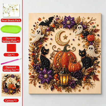 Halloween Pearl Diamond Art Kit – 3D Beaded DIY Art Kits for Adults