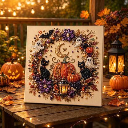 Halloween Pearl Diamond Art Kit – 3D Beaded DIY Art Kits for Adults