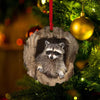 Racoon Handmade Animal Christmas Ornament CH009