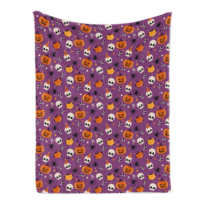 Pumpkin Skull - A517 - Halloween Premium Blanket