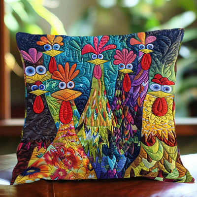 Whimsical Chickens D234 Pillow Case