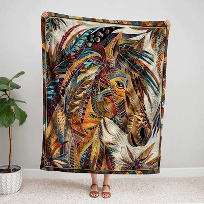 Horse Native Blanket - D247 - Premium Blanket