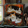 Cute Lazy Cats Blanket - D252 - Premium Blanket