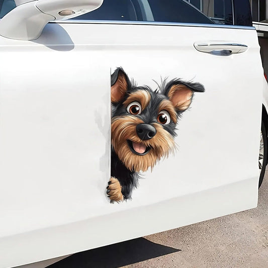 Welsh Terrier Dog - Peekaboo Dog Head Car Sticker - DS029
