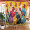 Radiant Roosters Blanket - H196 - Premium Blanket