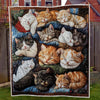 Slumbering Kitties Blanket - H220 - Premium Blanket