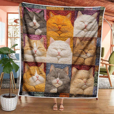 Cozy Cat Dreams Blanket - H221 - Premium Blanket