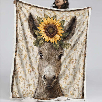 Sunflower Serenity Donkey Blanket - H224 - Premium Blanket