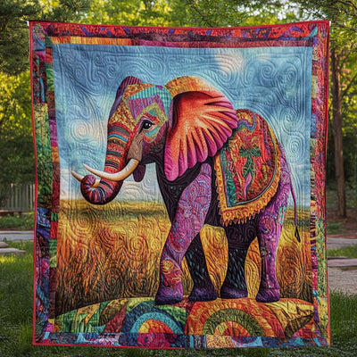 Colorful Elephant Blanket - H235 - Premium Blanket