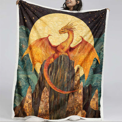 Moonlit Dragon Summit Blanket - H248 - Premium Blanket