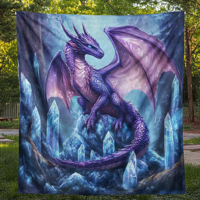 Glacial Majesty Dragon Blanket - H250 - Premium Blanket