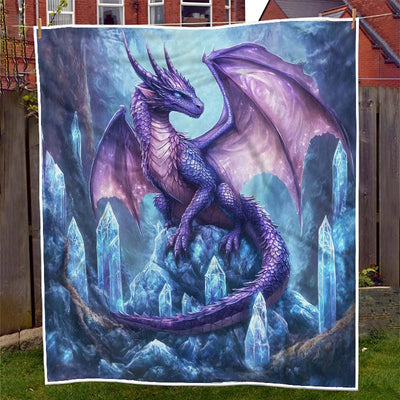 Glacial Majesty Dragon Blanket - H250 - Premium Blanket