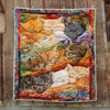 Slumbering Kitties Blanket - H258 - Premium Blanket