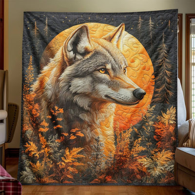 The Autumn Vintage Wolf Blanket - H279 - Premium Blanket