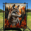 The Autumn Vintage Wolf Blanket - H280 - Premium Blanket