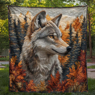 The Autumn Vintage Wolf Blanket - H280 - Premium Blanket