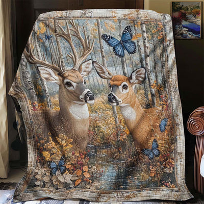 Frolic of the Deer Blanket - H283 - Premium Blanket