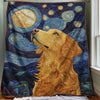 Moonlight Golden Retriever Blanket - H290 - Premium Blanket