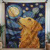 Moonlight Golden Retriever Blanket - H290 - Premium Blanket