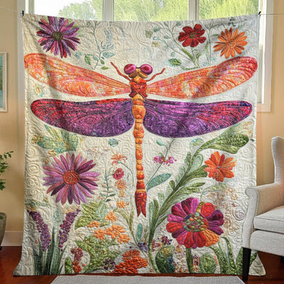 Whimsical Dragonfly Elegance Blanket - H292 - Premium Blanket