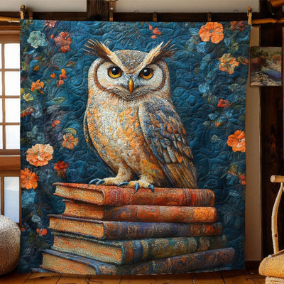 Bookish Owl Blanket - H295 - Premium Blanket