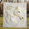 Graceful White Horse Blanket - H311 - Premium Blanket