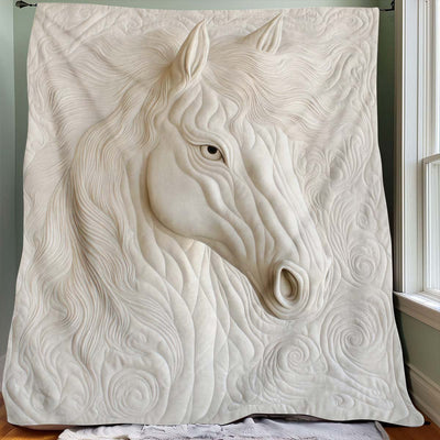 Graceful White Horse Blanket - H312 - Premium Blanket