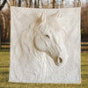 Graceful White Horse Blanket - H312 - Premium Blanket