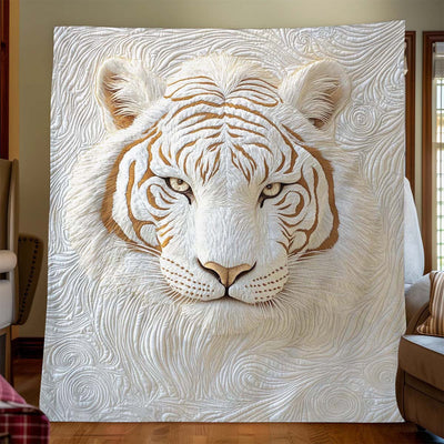 Power of The White Tiger Blanket - H317 - Premium Blanket