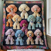 Whimsical Poodle Blanket - H329 - Premium Blanket